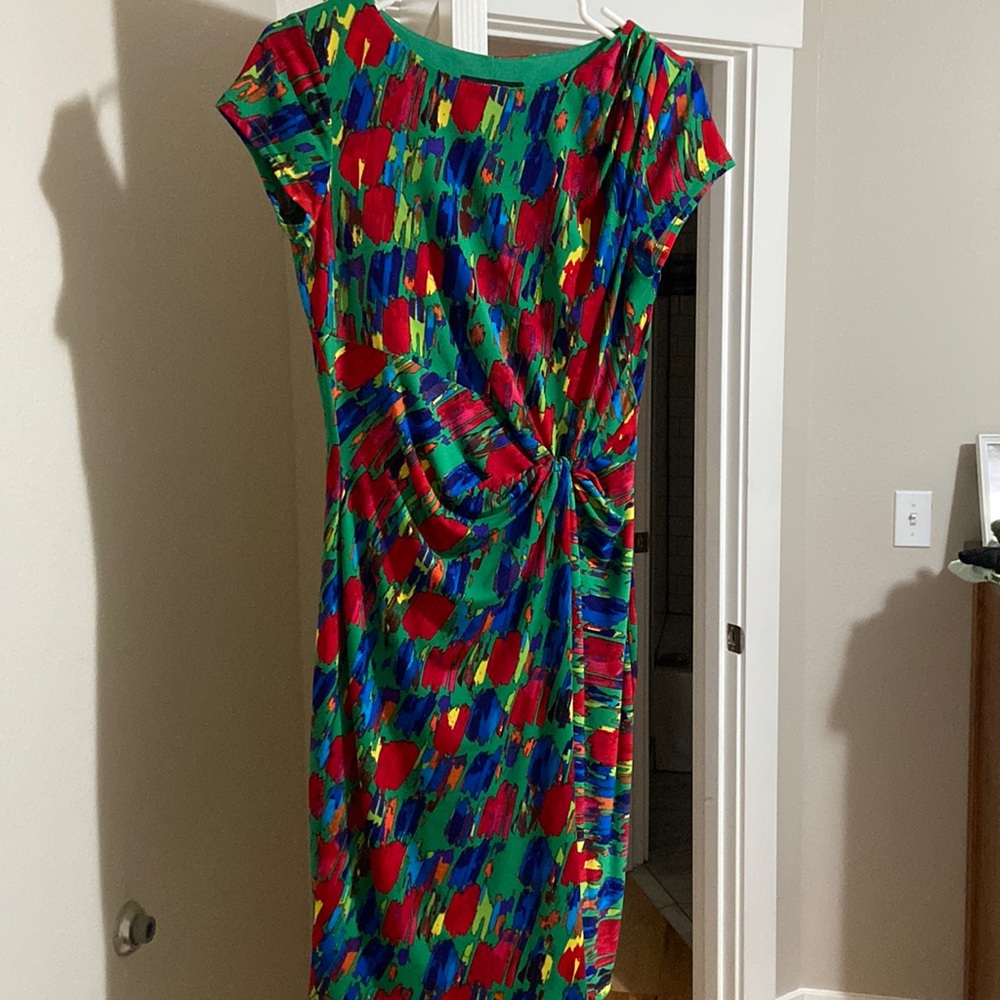Ellen Tracy multi color knee length dress